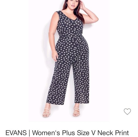 Target Pants - Evans v neck jumper with floral pattern